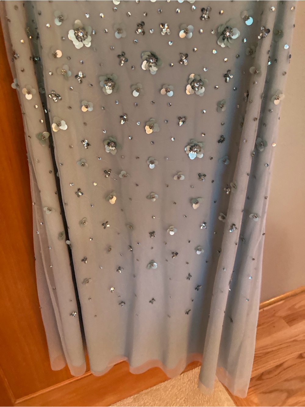 Adrianna Papell Mother of the Bride Sequin Floral Appliqué Gown 10P - Picture 4 of 8